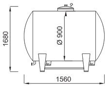 Behälter 800 Liter aus V2A, gebraucht, einwandig